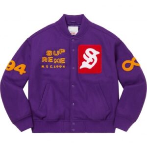 Supreme Tourist Purple Varsity Jacket